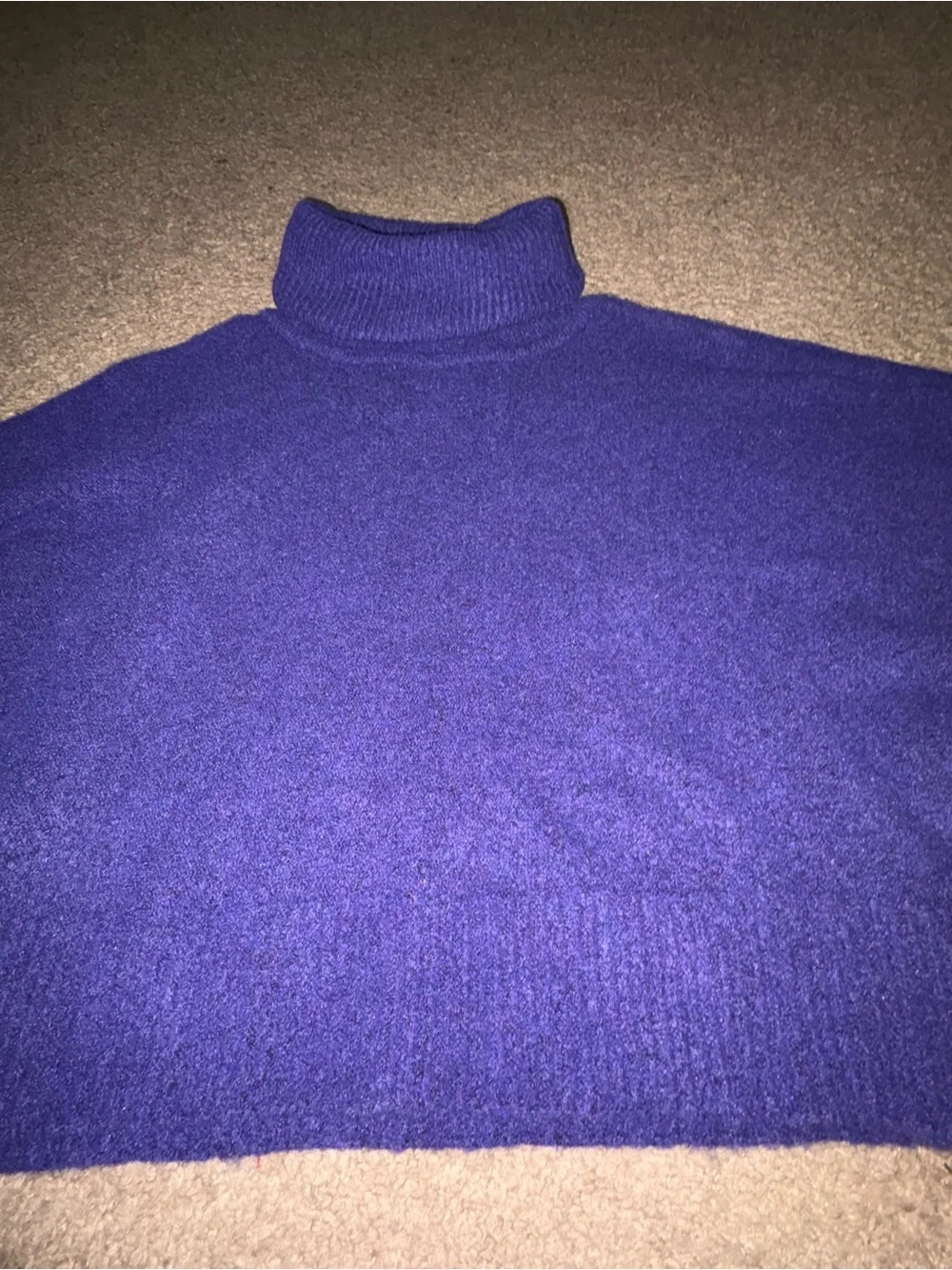 Urban Outfitters Royal Purple Cropped Turtleneck Sweater